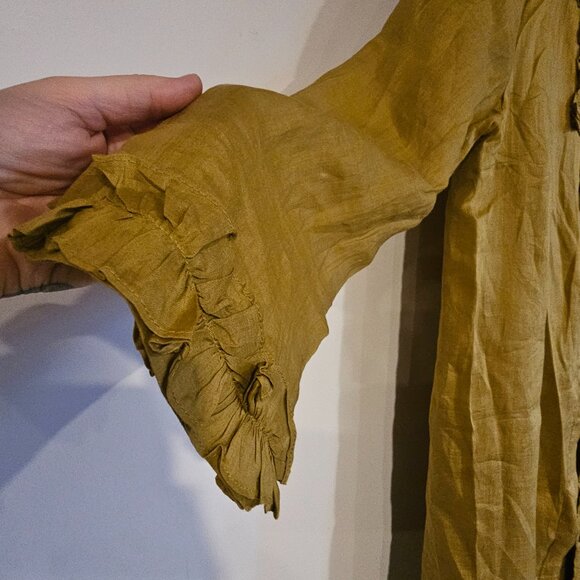 Max Mara Green Silk and Linen Dress - Picture 9 of 12